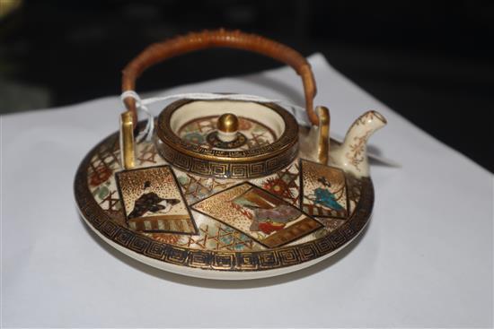 A Japanese Satsuma teapot diameter 11cm